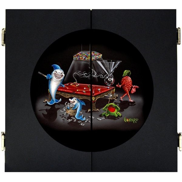 Gfancy Fixtures Pool Shark III Dartboard Cabinet GF1669969